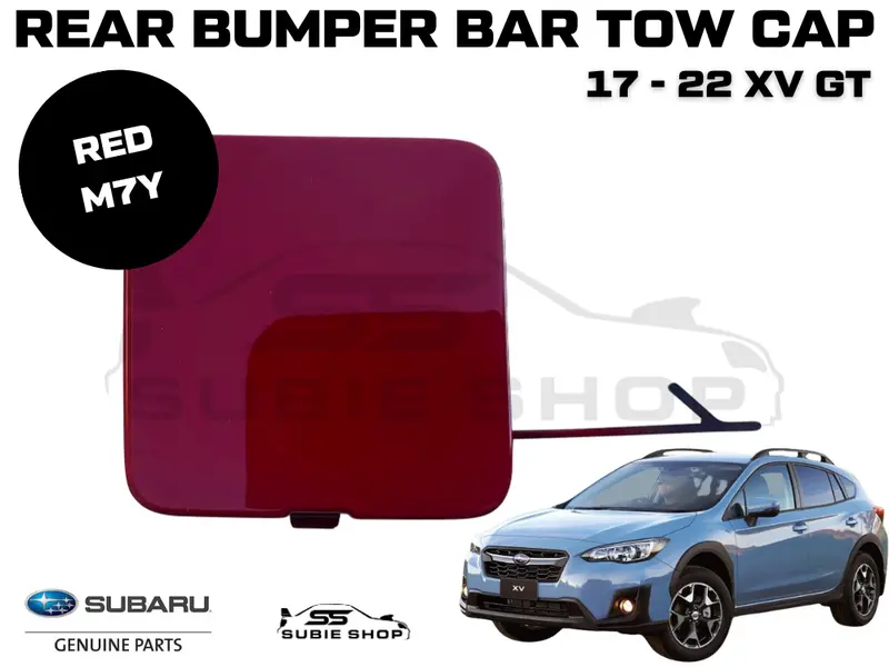 New Genuine Subaru Xv Gt 17 - 22 Rear Bumper Bar Tow Hook Cap Cover Red M7y 1