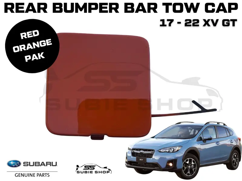New Genuine Subaru Xv Gt 17-22 Rear Bumper Bar Tow Hook Cap Cover Red Orange Pak 1
