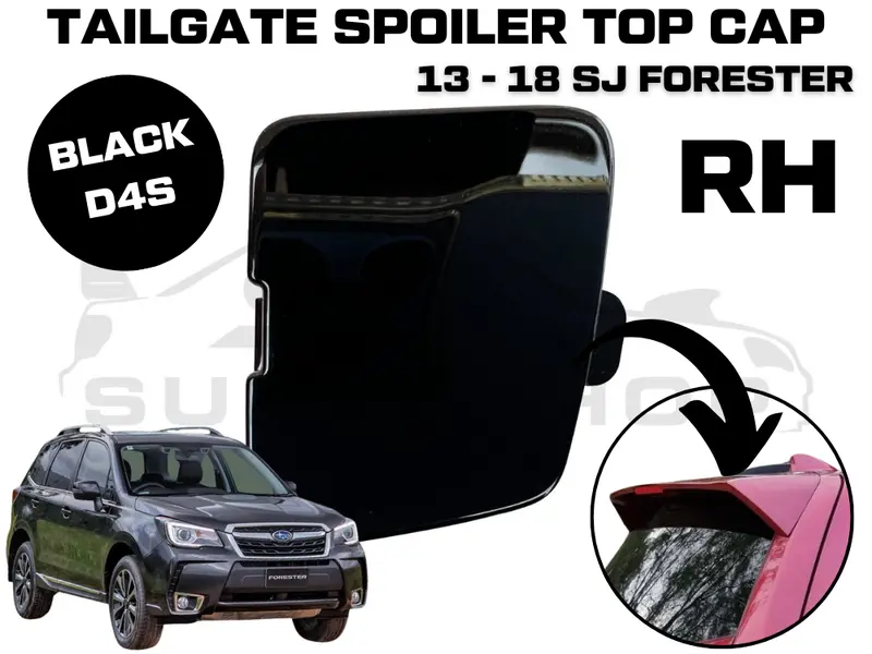 New Genuine Tailgate Spoiler Black Cap Cover 13 - 18 Subaru Forester Sj Right Rh 1
