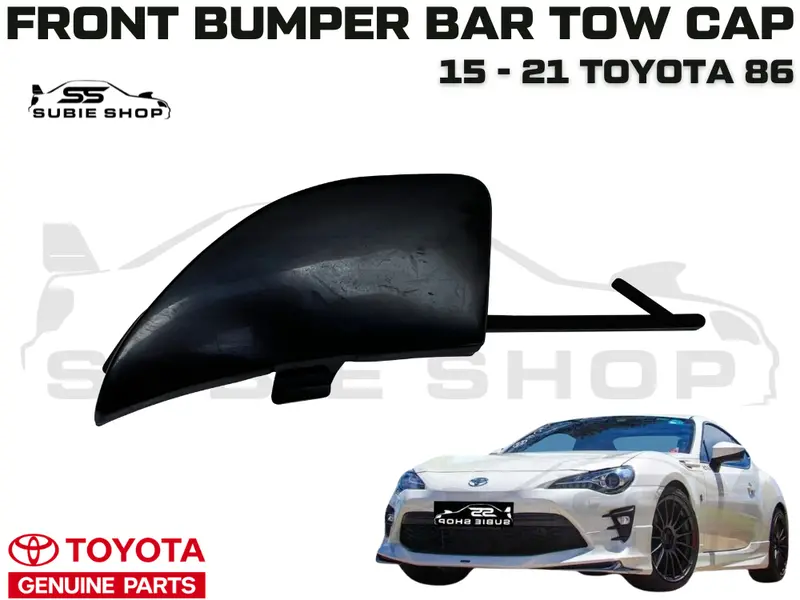 New Genuine Toyota 86 15 - 21 Front Bumper Bar Tow Hook Cap Cover Matt Black 1