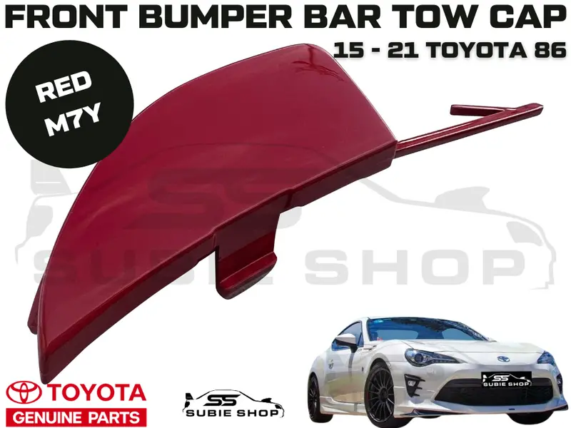 New Genuine Toyota 86 2015 - 21 Front Bumper Bar Tow Hook Cap Cover Red M7y 1
