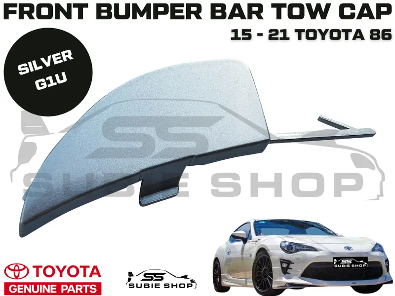 New Genuine Toyota 86 2015 - 21 Front Bumper Bar Tow Hook Cap Cover Silver G1u 1