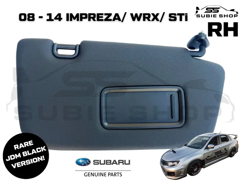 New Jdm Genuine Subaru Impreza Wrx Sti 08 -14 Driver Sun Visor Shade Right Black 1