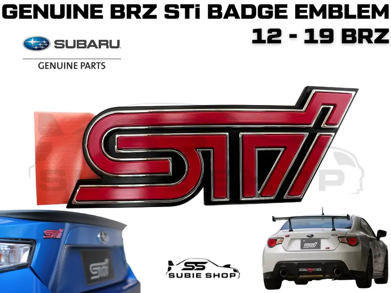 New Oem Genuine Jdm Subaru Brz Toyota 86 Red Ts Sti 13-19 Boot Badge Logo Emblem 1