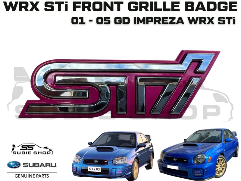 New Oem Genuine Jdm Subaru Impreza Wrx Sti 01 -05 Front Grille Badge Logo Emblem 1