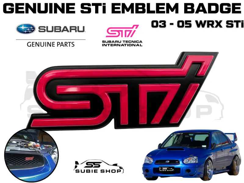 New Oem Genuine Jdm Subaru Impreza Wrx Sti 03 -05 Front Grille Badge Logo Emblem 1