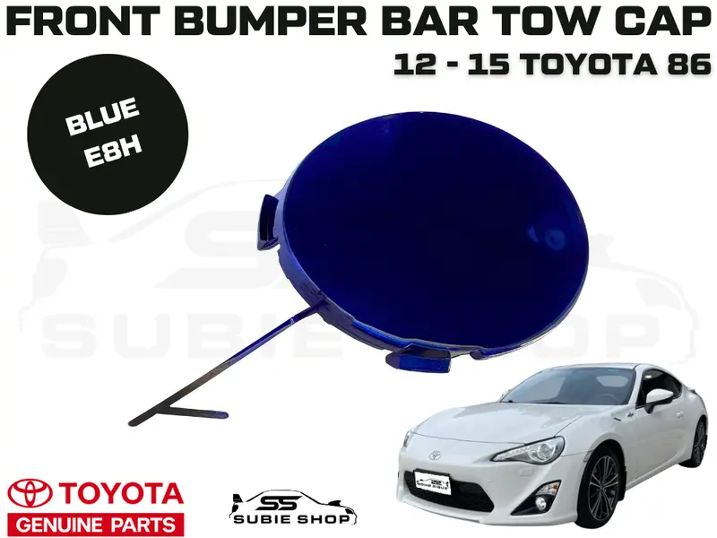 New Oem Genuine Toyota 86 12 - 15 Front Bumper Bar Tow Hook Cap Cover Blue E8h 1