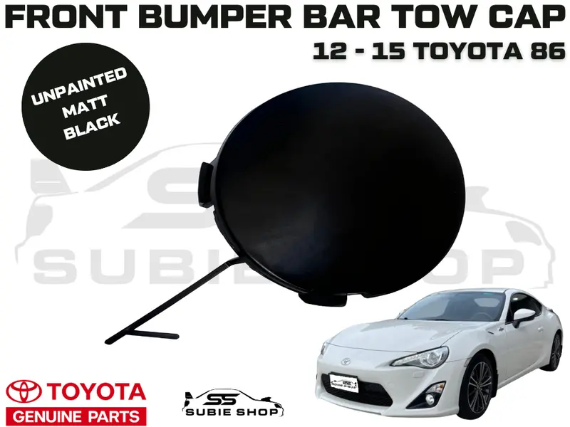 New Oem Genuine Toyota 86 12 - 15 Front Bumper Bar Tow Hook Cap Cover Matt Black 1