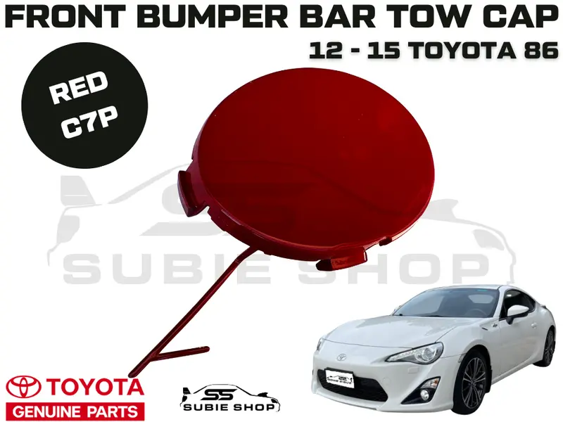 New Oem Genuine Toyota 86 12 - 15 Front Bumper Bar Tow Hook Cap Cover Red C7p 1