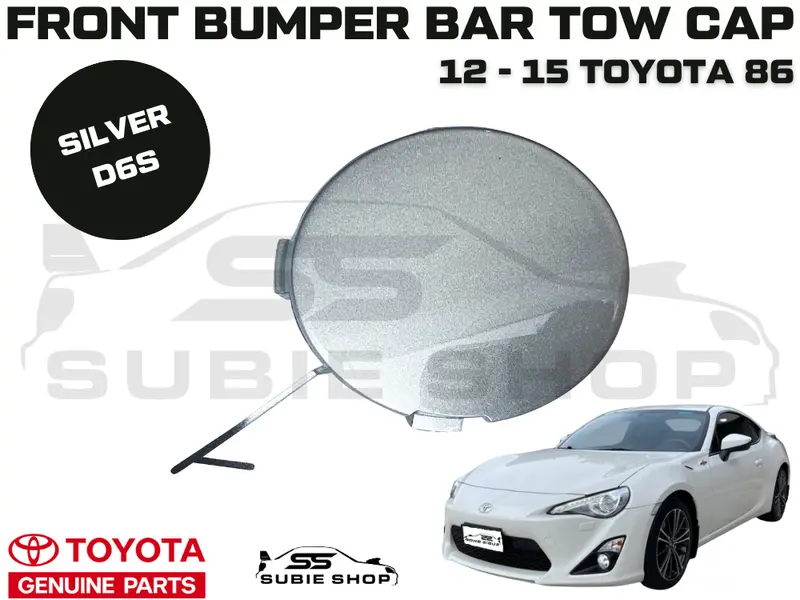 New Oem Genuine Toyota 86 12 - 15 Front Bumper Bar Tow Hook Cap Cover Silver D6s 1