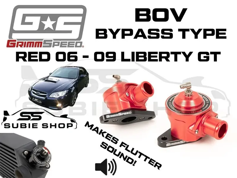 New Red Grimmspeed Bypass Blow Off Valve Bov For Subaru Liberty 06 - 09 Gt Turbo 1