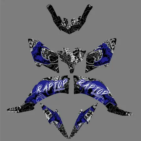 New Style Atv Graphic Decals Stickers Kits For Yamaha Raptor250 2008-Present 2