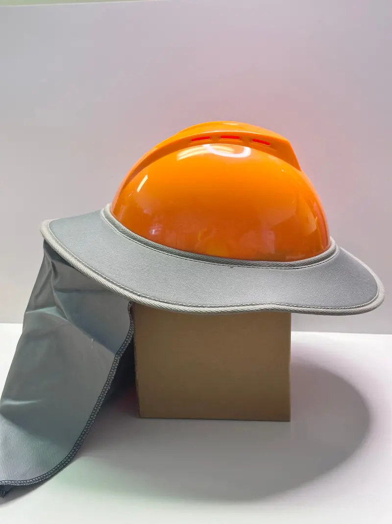 Newcastle Hats Hard Hat Brim With 30Cm Neckflap And Brimlock, Silver Grey 1