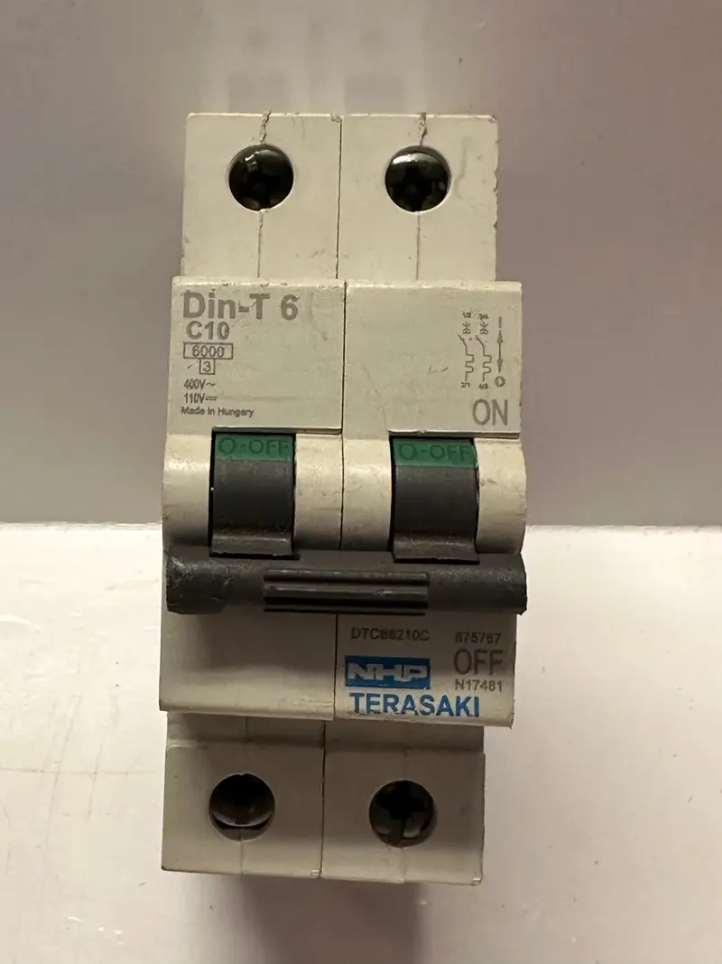 Nhp Dtcb6210c Din-T6 Miniature Circuit Breaker 2P, 10A 1