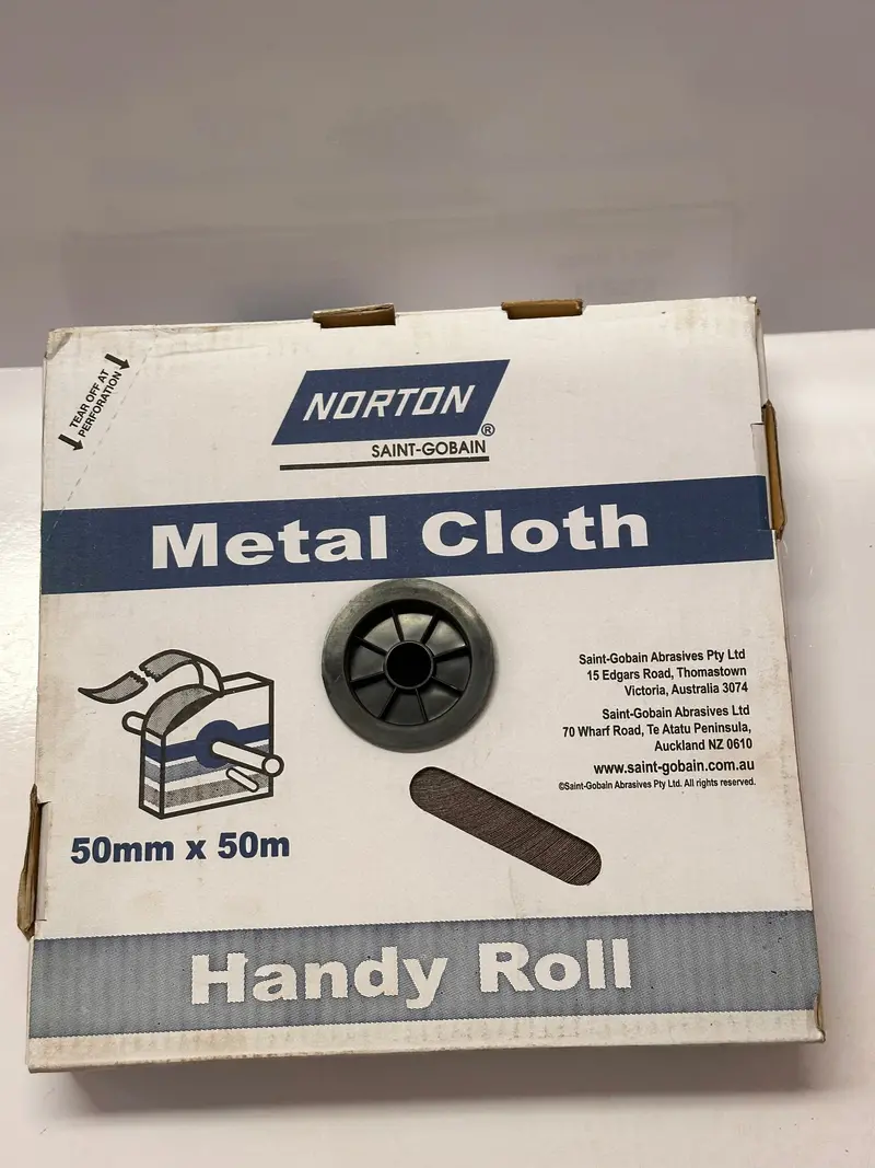 Norton Handy Roll 66623320805 Metal Sanding Cloth 50Mm X 50M, P100 1