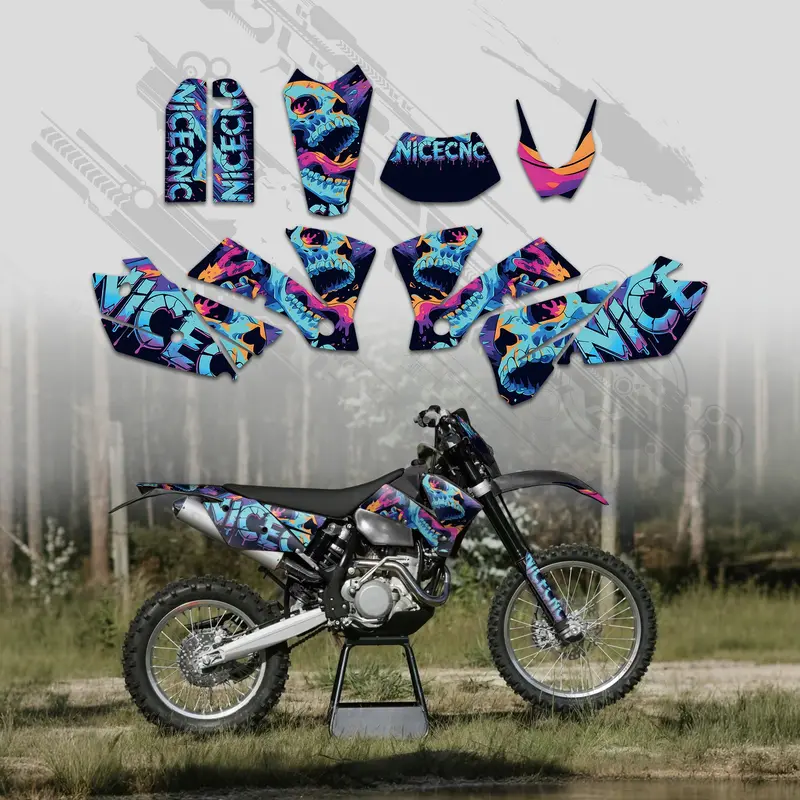 Off-Road Bike Full Graphics Decals Stickers Kit For Ktm Exc 2004 1