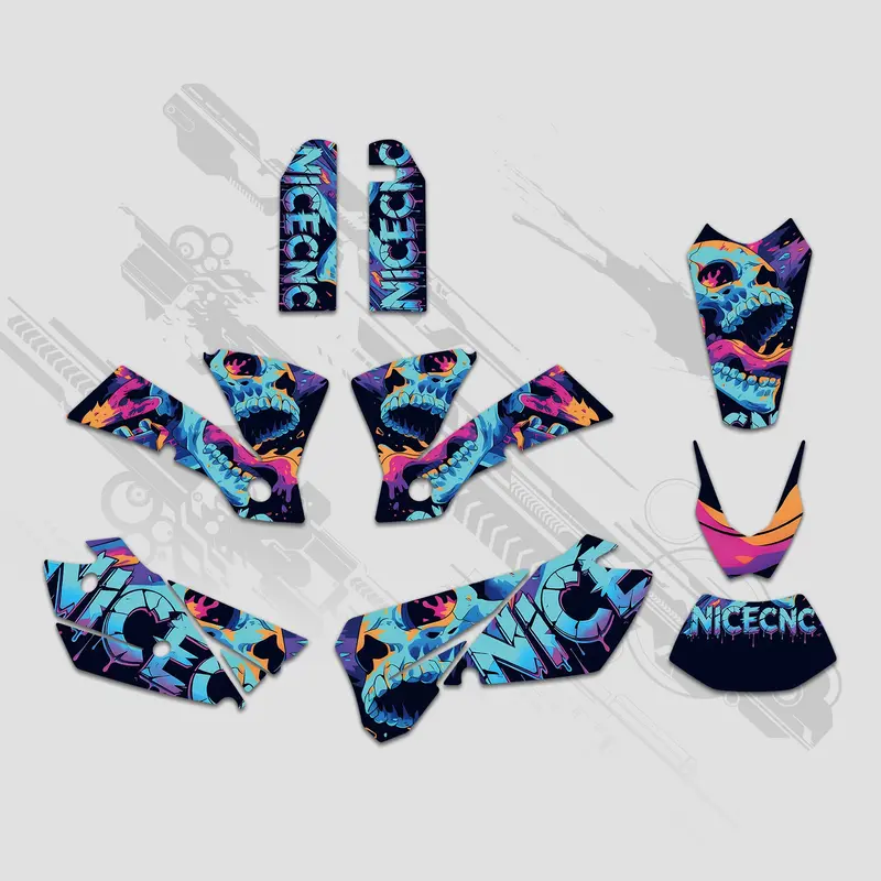 Off-Road Bike Full Graphics Decals Stickers Kit For Ktm Exc 2004 2