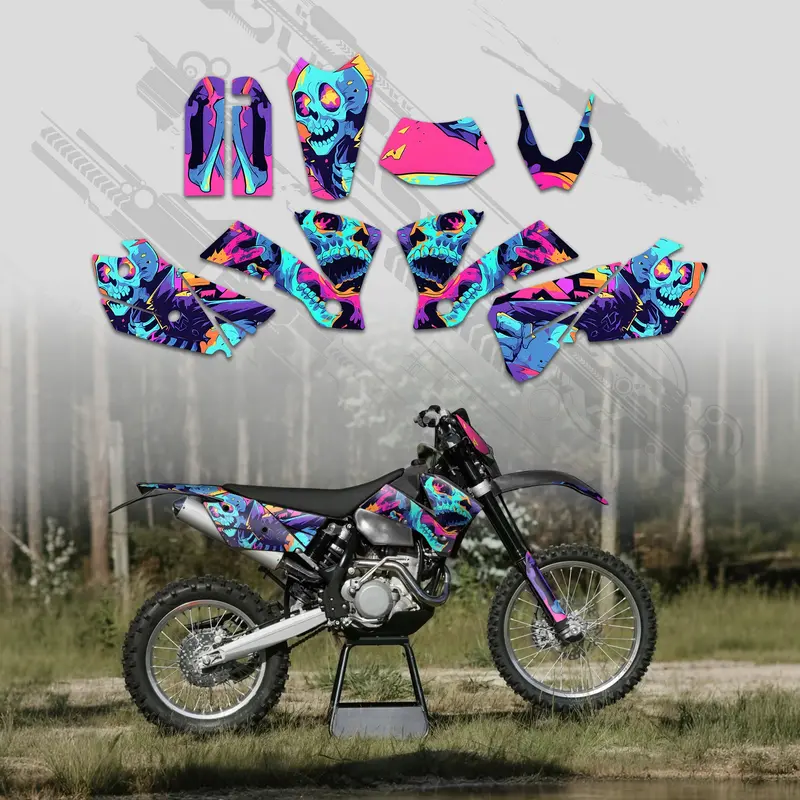 Off-Road Bike Full Graphics Decals Stickers Kit For Ktm Exc 2004 3