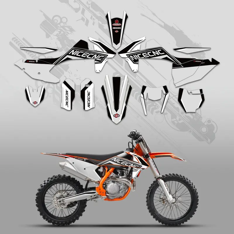 Off-Road Bike Full Graphics Decals Stickers Kit For Ktm Sx Sxf 125-450 2016-2018 3