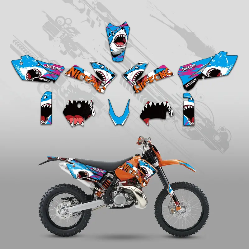 Off-Road Bike Full Graphics Decals Stickers Set For Ktm Exc 2005-2007 3