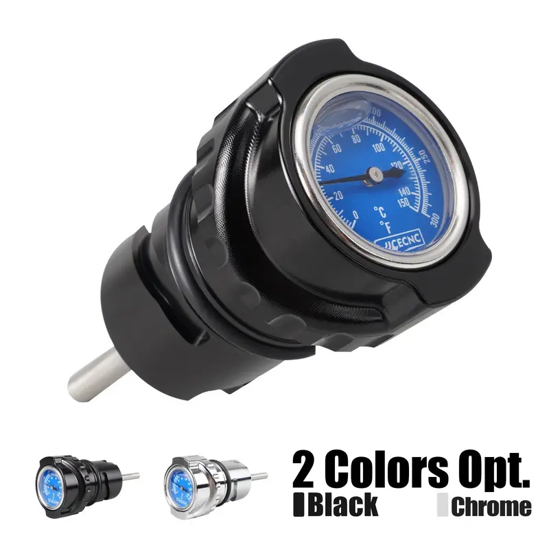 Oil Dipstick Filler Plug W/Thermometer Gauge For Harley Sportster 1200 48 72 Xl Iron 883 1