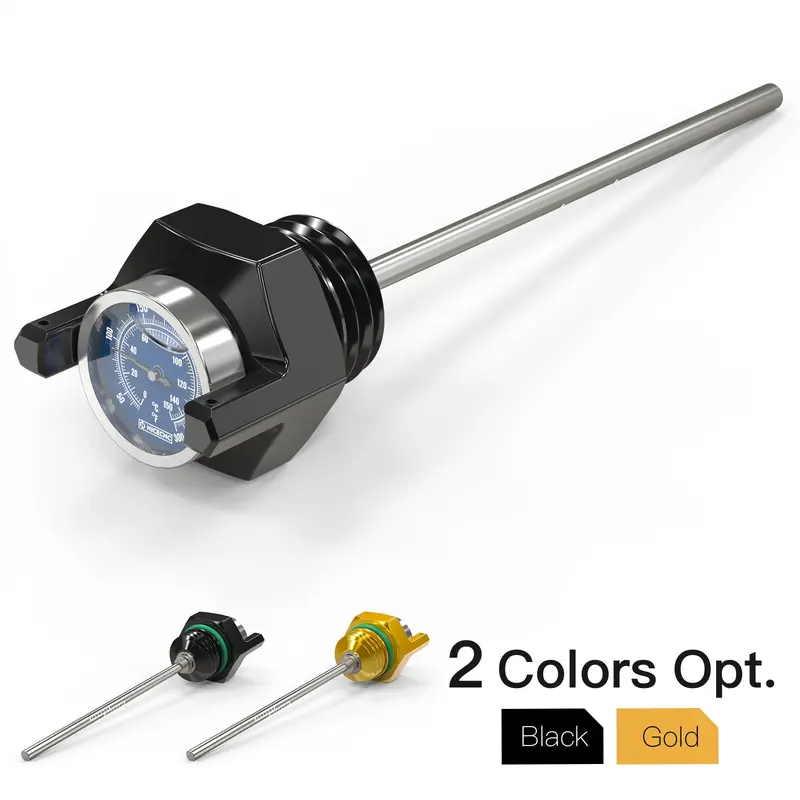Oil Dipstick W/ Thermometer Temp Gauge For Harley Road King Street Glide Ultra Limited 1