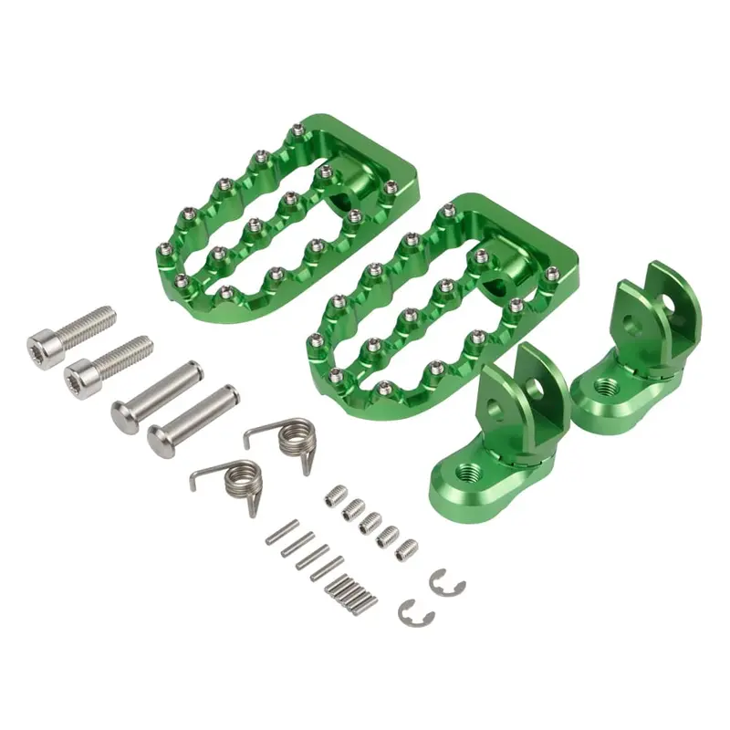 Pair Enlarged Adjustable Foot Pegs Footrest For Kawasaki Klr650 1987-2018 1