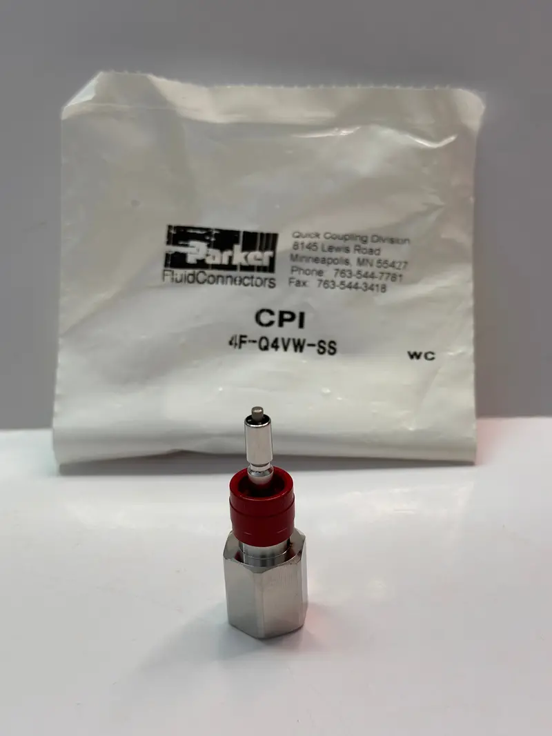 Parker Cpi Series 4F-Q4vw-Ss Push To Connect Valve Nipple, Female Thread 1