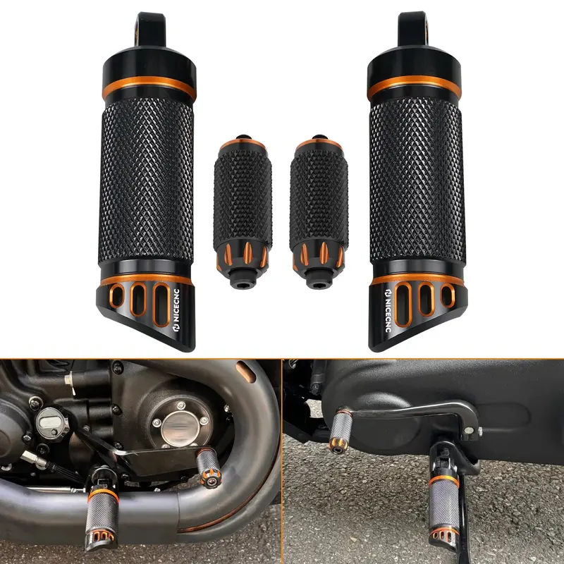 Passenger Footpegs Footrests + Shifter Pegs For Harley Road King Street Glide 1