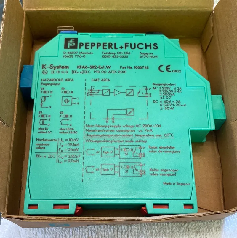 Pepperl+Fuchs Kfa6-Sr2-Ex1.W Switch Amplifier 103374S 1
