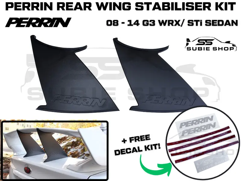 Perrin Rear Wing Stabiliser Kit For 08 - 14 G3 Gh Subaru Impreza Wrx/ Sti Sedan 1