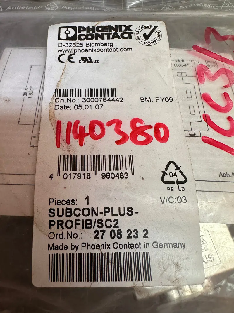 Phoenix Contact Subcon-Plus-Profib/Sc2 - D-Sub Bus Connector 2708282 2
