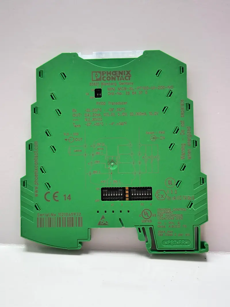 Phoenix Mini Mcr-Sl-Pt100-Ui-200-Nc Temperature Measuring Transducer 2864370 1