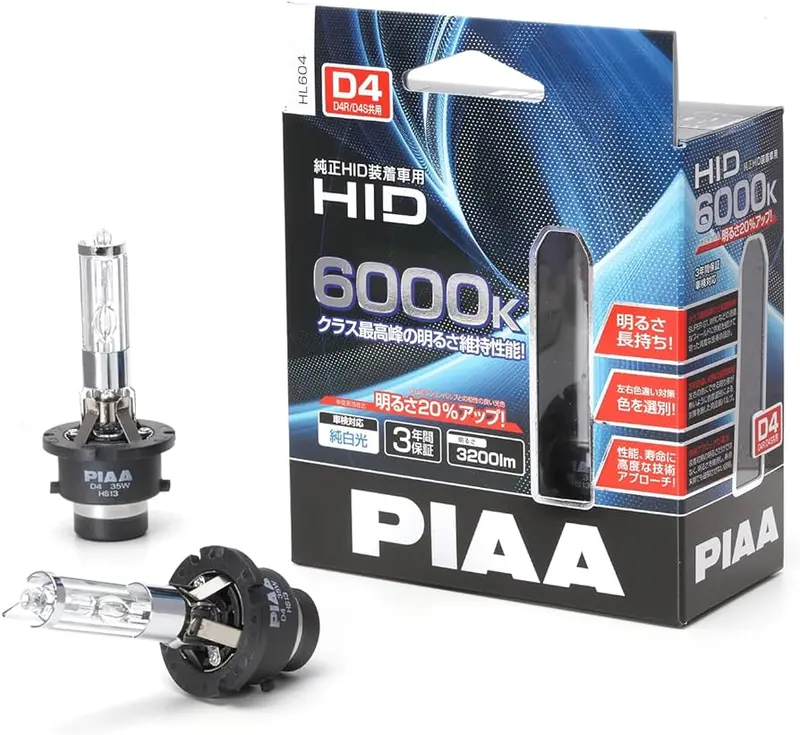 Piaa Hid 6000K Bulb Hl604 D4r/D4s 1