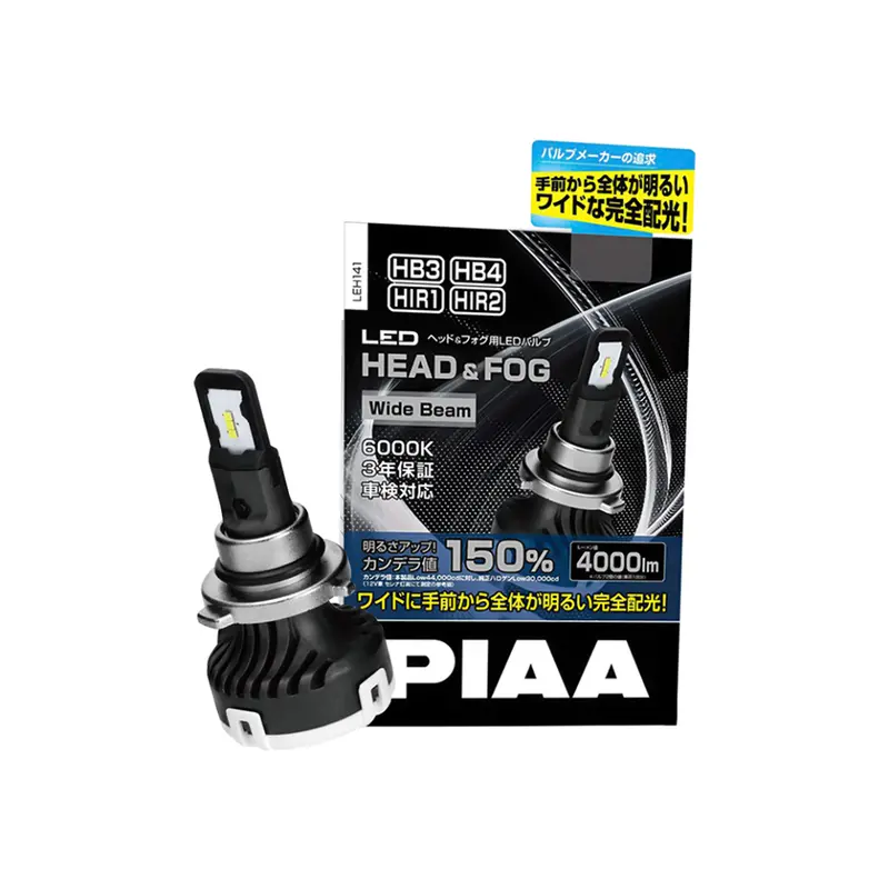 Piaa Led Head & Fog 6000K Wide Beam Bulb Leh141 Hb3/Hb4 1