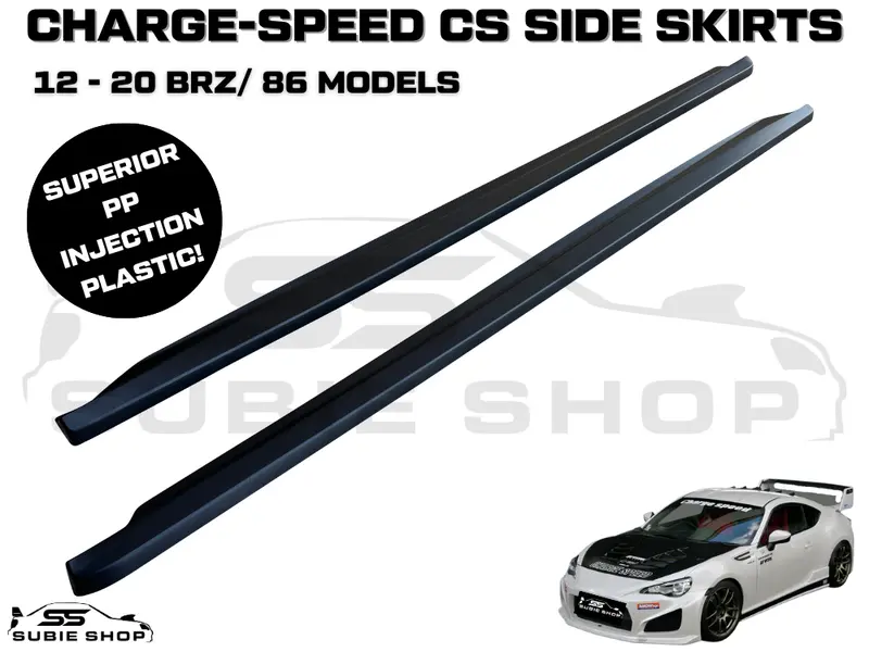 Pp Injection Cs Side Skirt Extensions Splitters For 12 - 20 Subaru Brz Toyota 86 1