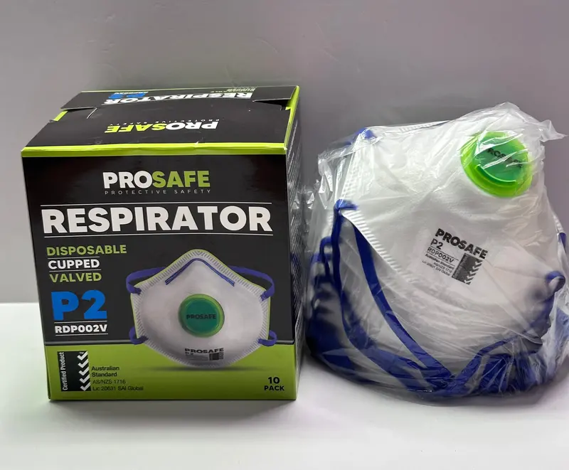 Prosafe Rdp002v P2 Disposable Respirator Box Of 10, Valved / Cupped 1
