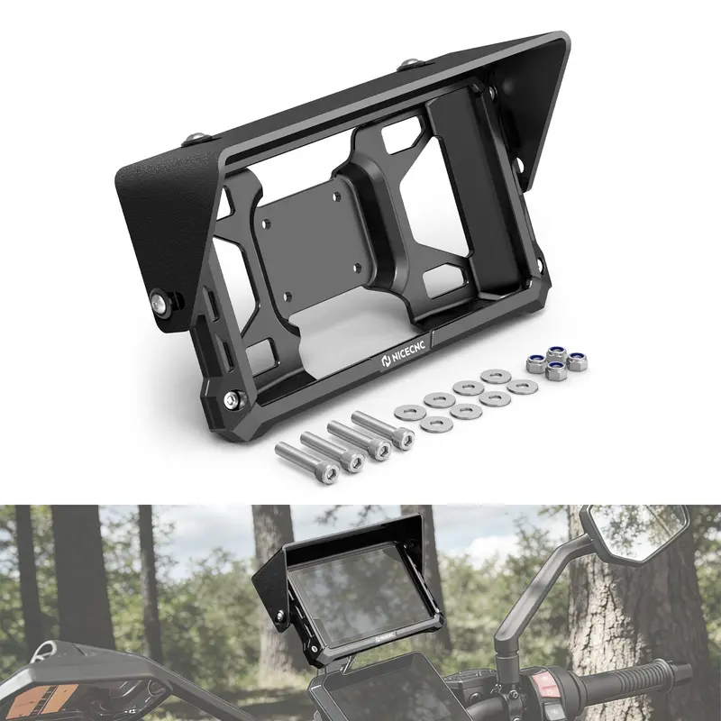 Protective Case + Adjustable Sun Visor Kit For Garmin Zumo Xt2 6" Devices 1