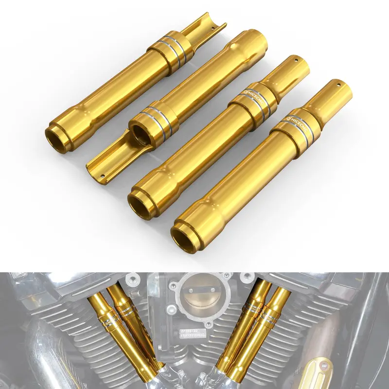 Pushrod Tube Cover Kit For Harley Softial Deluxe Fat Boy Heritage Classic 107 114 1