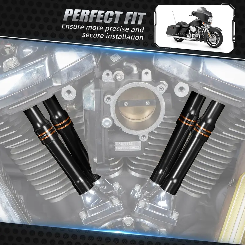 Pushrod Tube Cover Kit For Harley Softial Deluxe Fat Boy Heritage Classic 107 114 4
