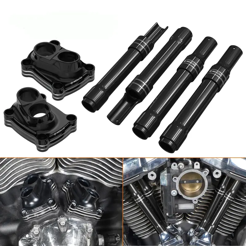 Pushrod Tube Cover Kit For Harley Softial Deluxe Fat Boy Heritage Classic 107 114 4