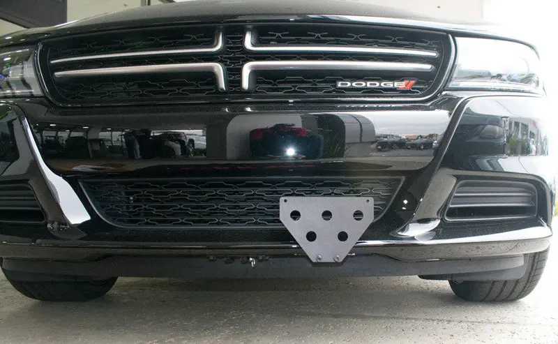 Quick-Release Front License Plate Bracket 2015-2023 Dodge Charger Sxt, R/T, Gt With Adaptive Cruise Control (Sns66b) 1