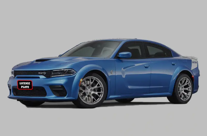 Quick-Release Front License Plate Bracket 2020-23 Dodge Charger Wide Body Scat Pack, Hellcat, And Daytona Without Adaptive Cruise(Sns230) 1