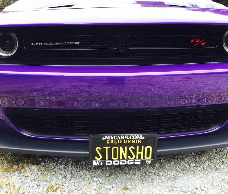 Quick-Release License Plate Bracket 2015-2023 Challenger Without Adaptive Cruise (Sns1b) Rt, Sxt, Scat Pack, Srt 1