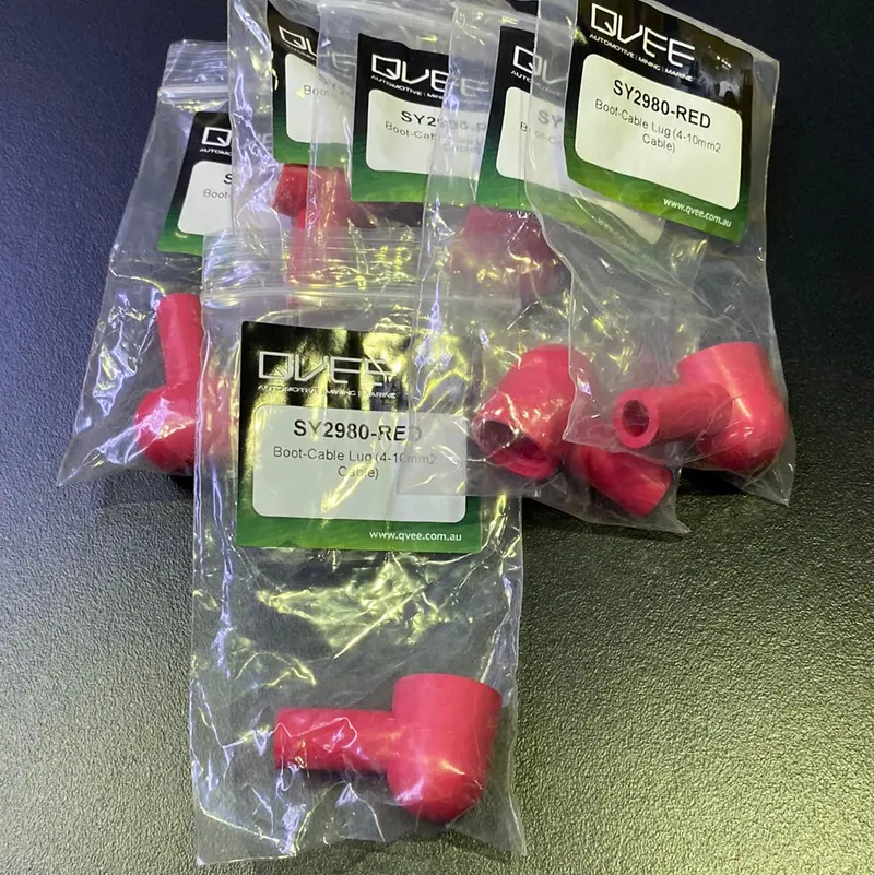 Qvee Boot-Cable Lug (4-10Mm Cable). Sy2980-Red 1