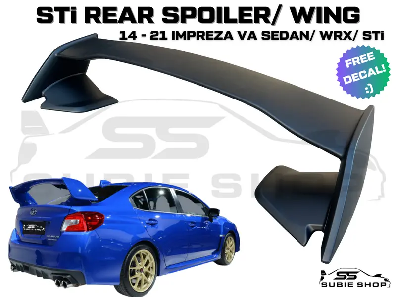 Rear Boot Lid Spoiler Wing For 14 - 21 Subaru Impreza Sedan Rs/ Wrx/ Sti Va 1