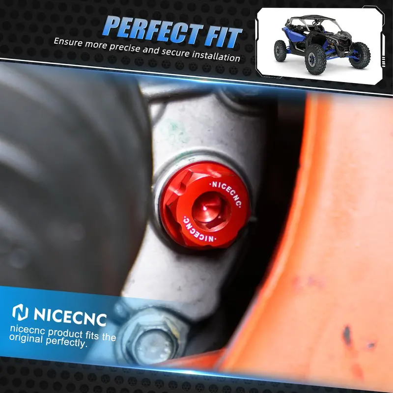 Rear Brake Pedal Extender & Front Differential Oil Fill Plug For Can-Am Ryker 600 900 3