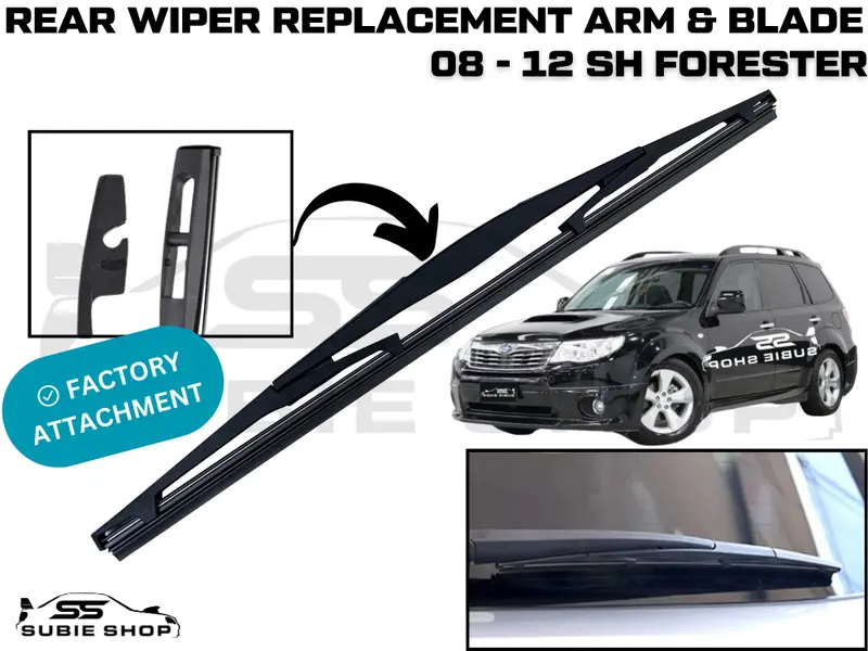 Rear Windscreen Wiper + Blade Tailgate Window 14" For 08 - 12 Subaru Sh Forester 1