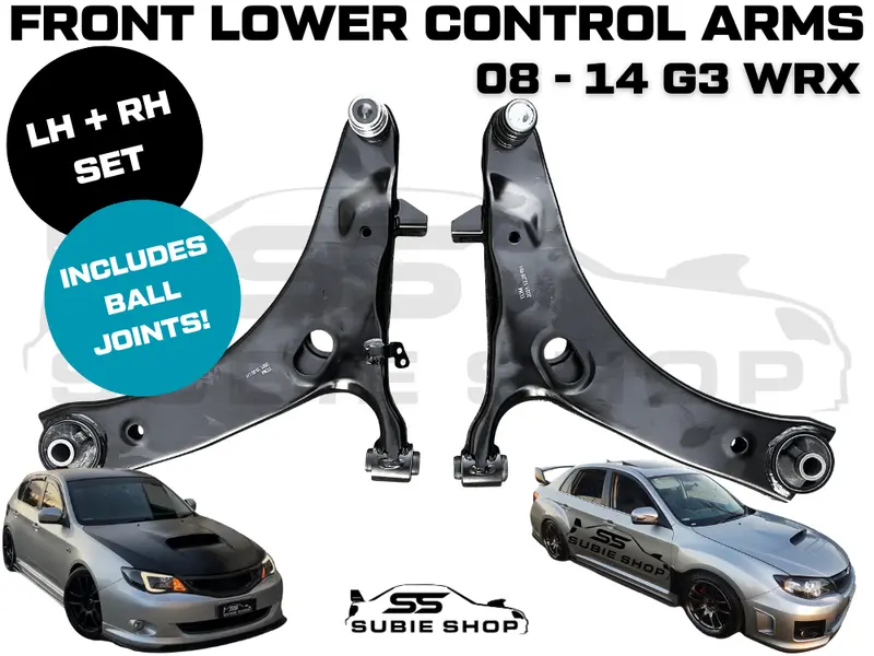 Right Left Pair Front Lower Control Arms Bush For 08 - 14 Gh G3 Subaru Impreza Wrx 1