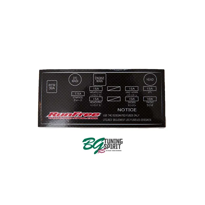 Run Free Ae86 Carbon Style Fuse Box White Sticker 1